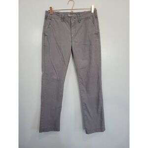 Express Photographer Chino Pants Mens Gray Slim Fit Flat Front Size 30x32